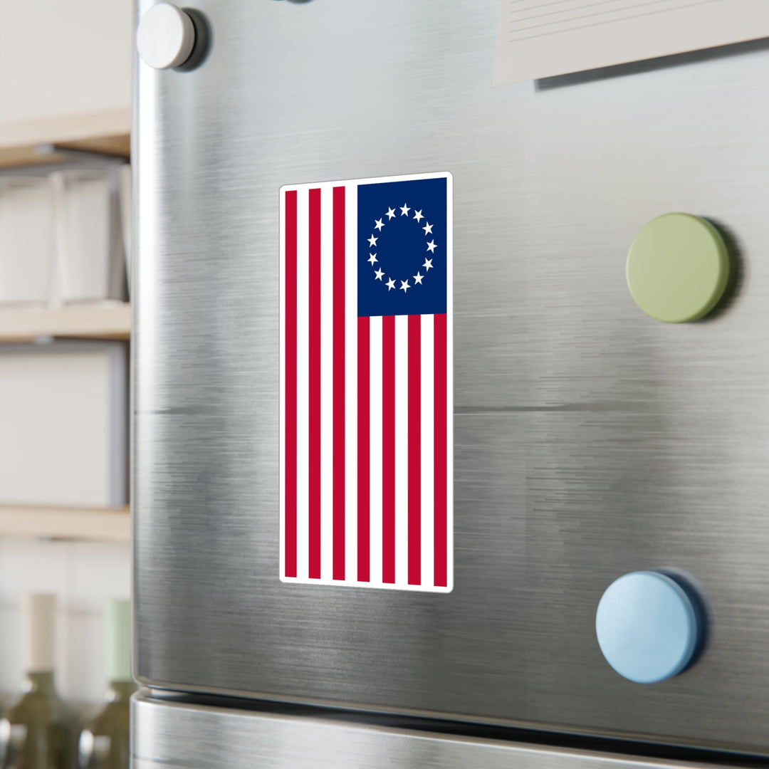 Betsy Ross Flag Decal (Right-side) (indoor and outdoor use)