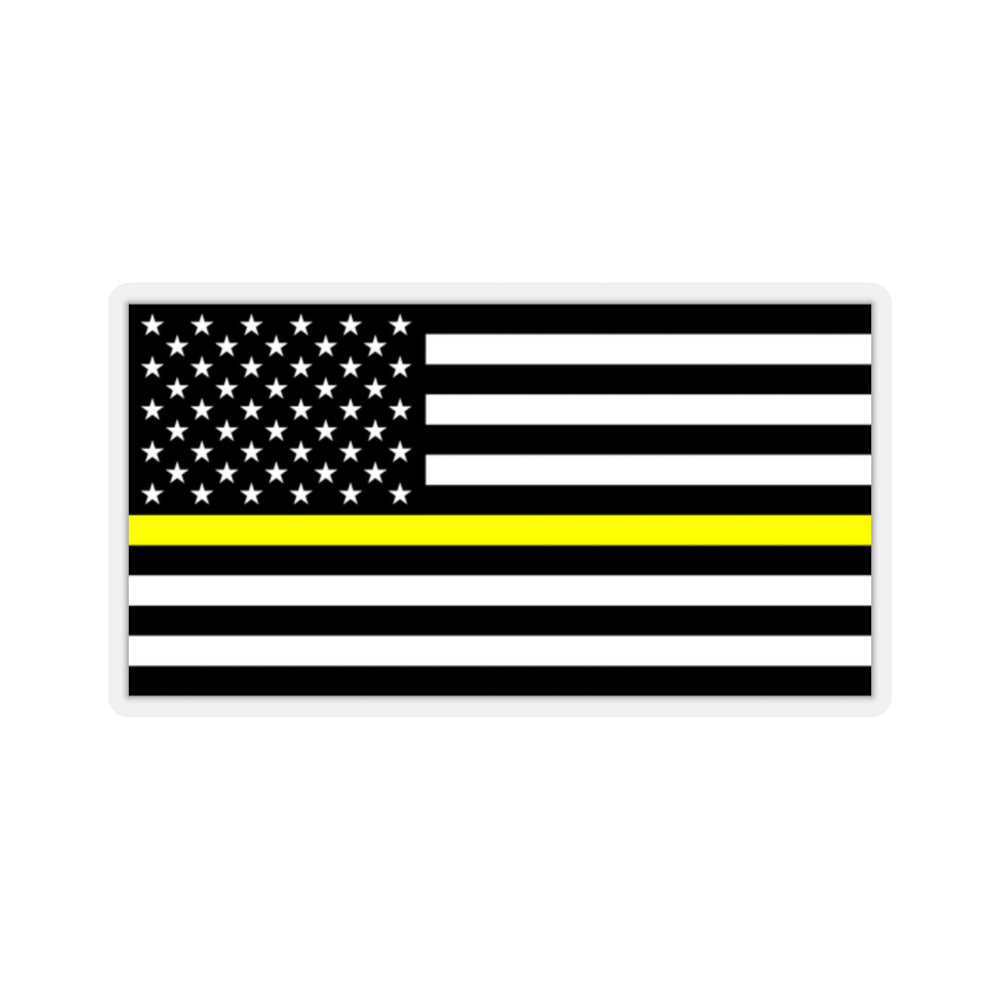 Thin Yellow Line Flag Stickers
