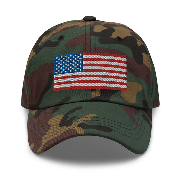 Dad Hat - USA Flag (Embroidered Flag)