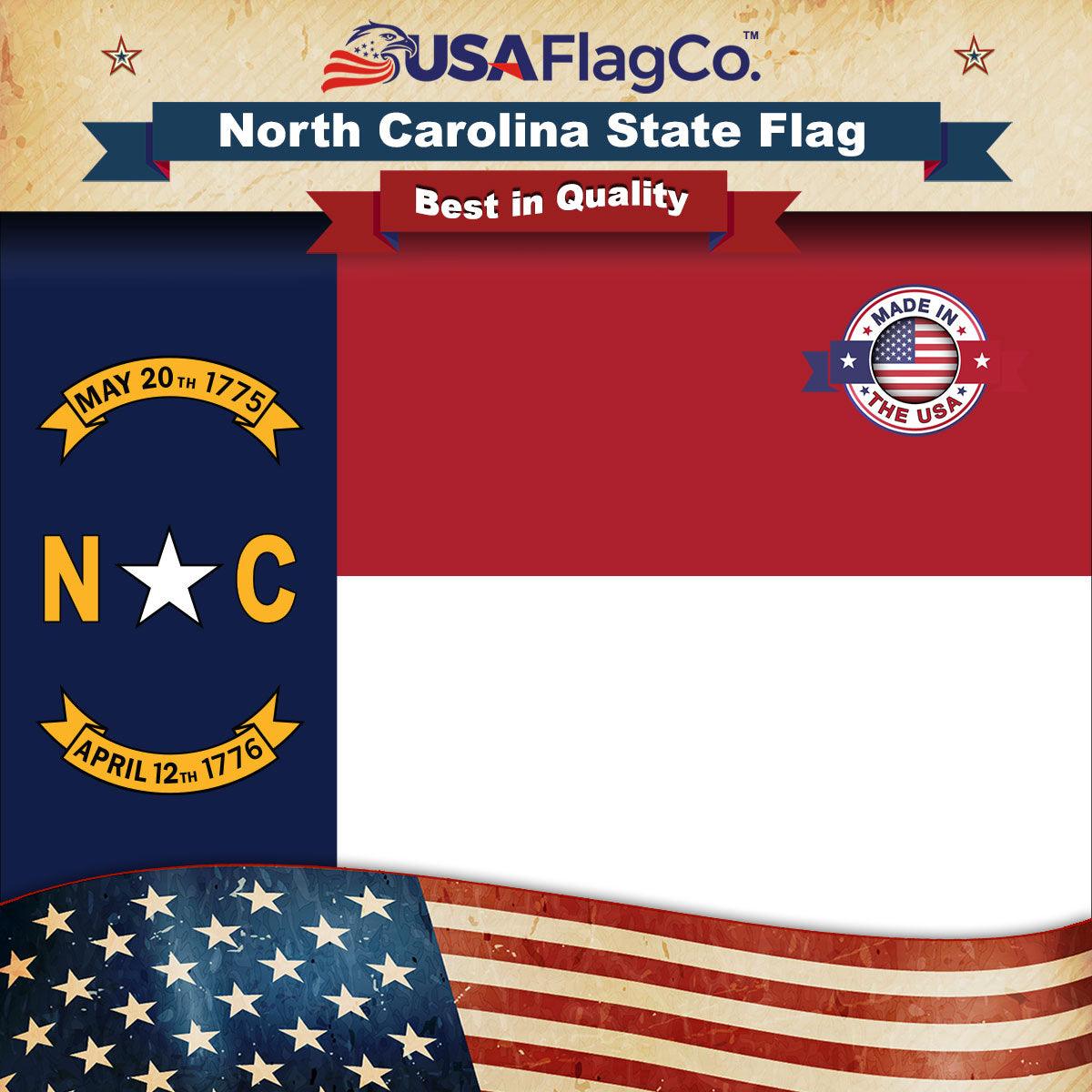 thumbnail image 2 of North Carolina State Flag – 2x3ft Polyester, NC Flag For House Or Outdoor 2 of 6