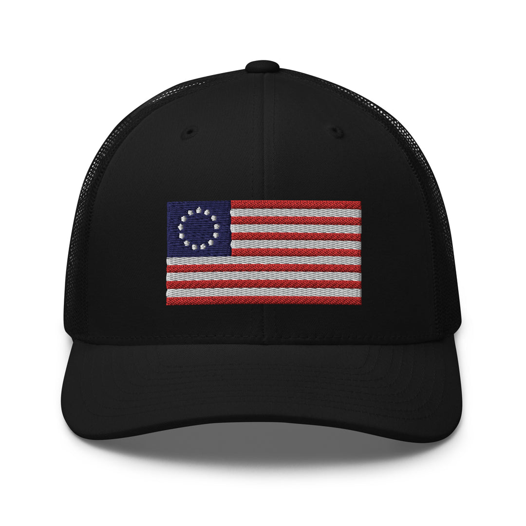 Trucker Cap Betsy Ross Flag (Embroidered Flag)