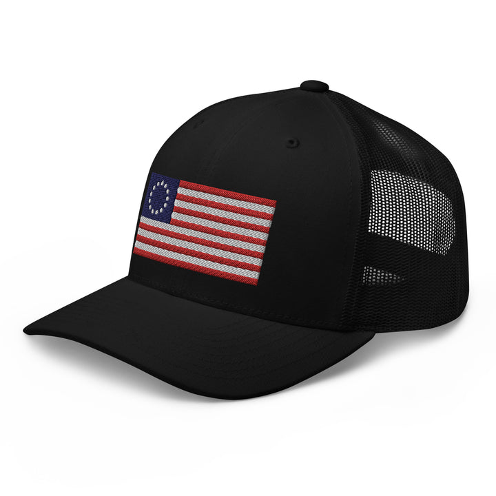 Trucker Cap Betsy Ross Flag (Embroidered Flag)