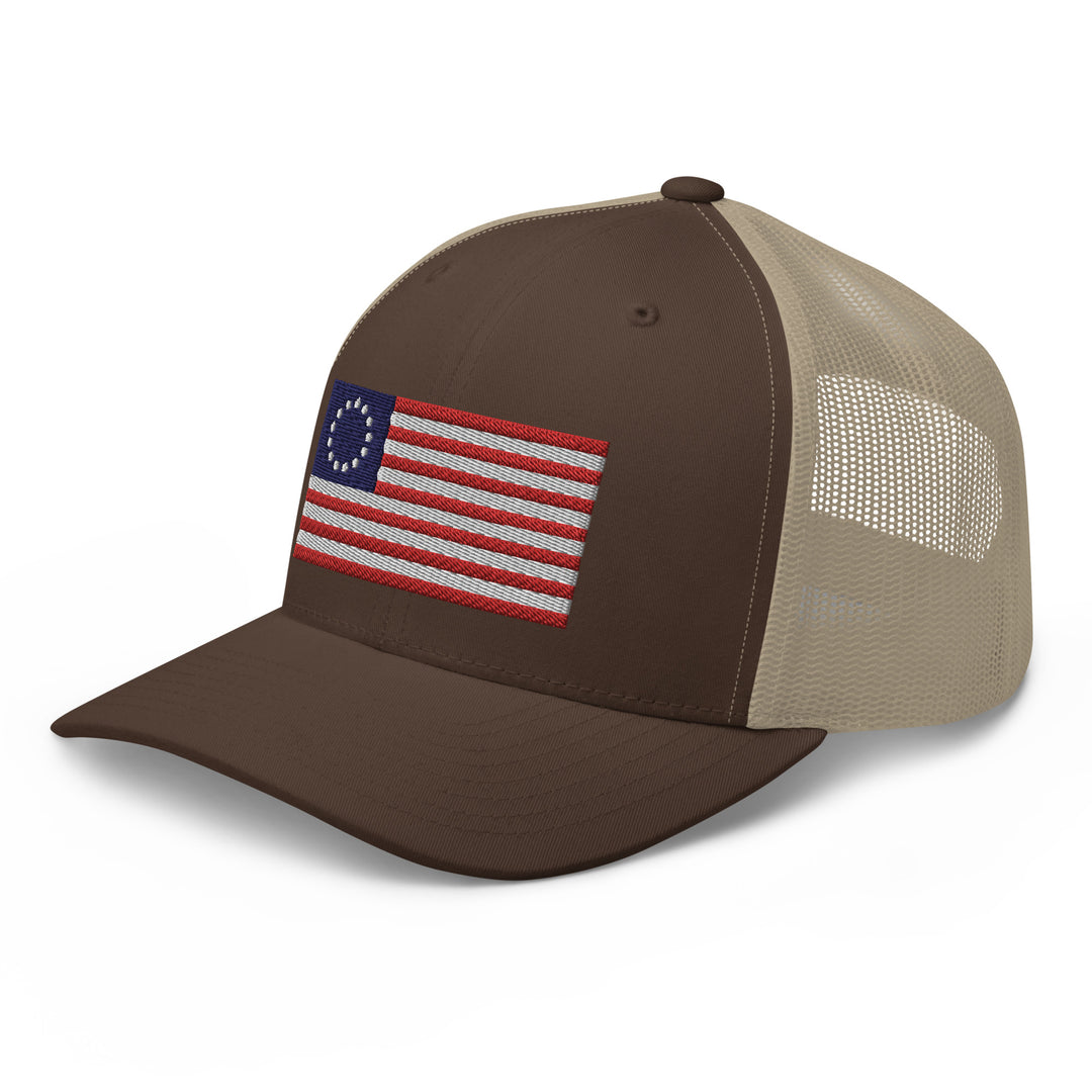 Trucker Cap Betsy Ross Flag (Embroidered Flag)