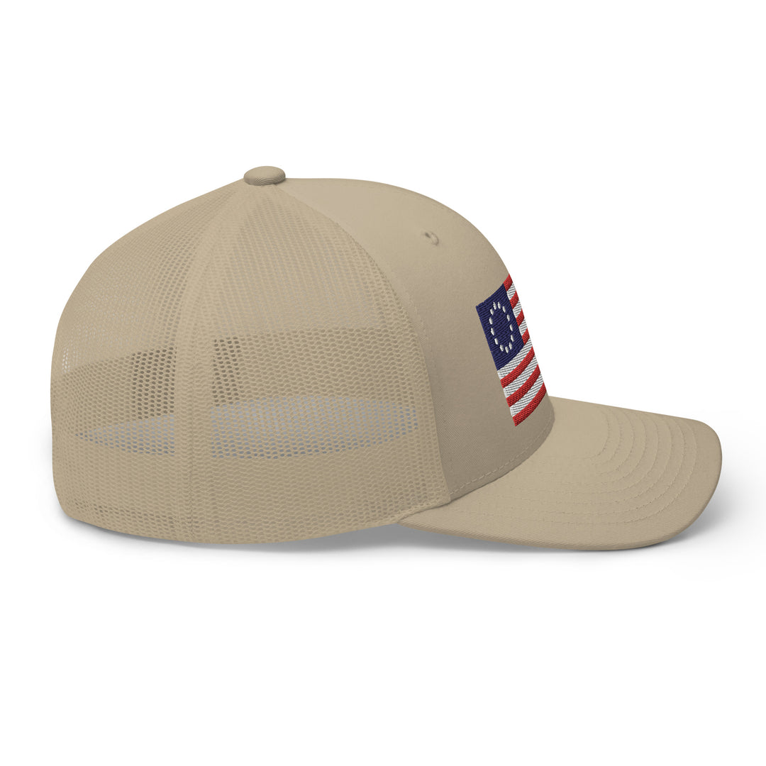 Trucker Cap Betsy Ross Flag (Embroidered Flag)