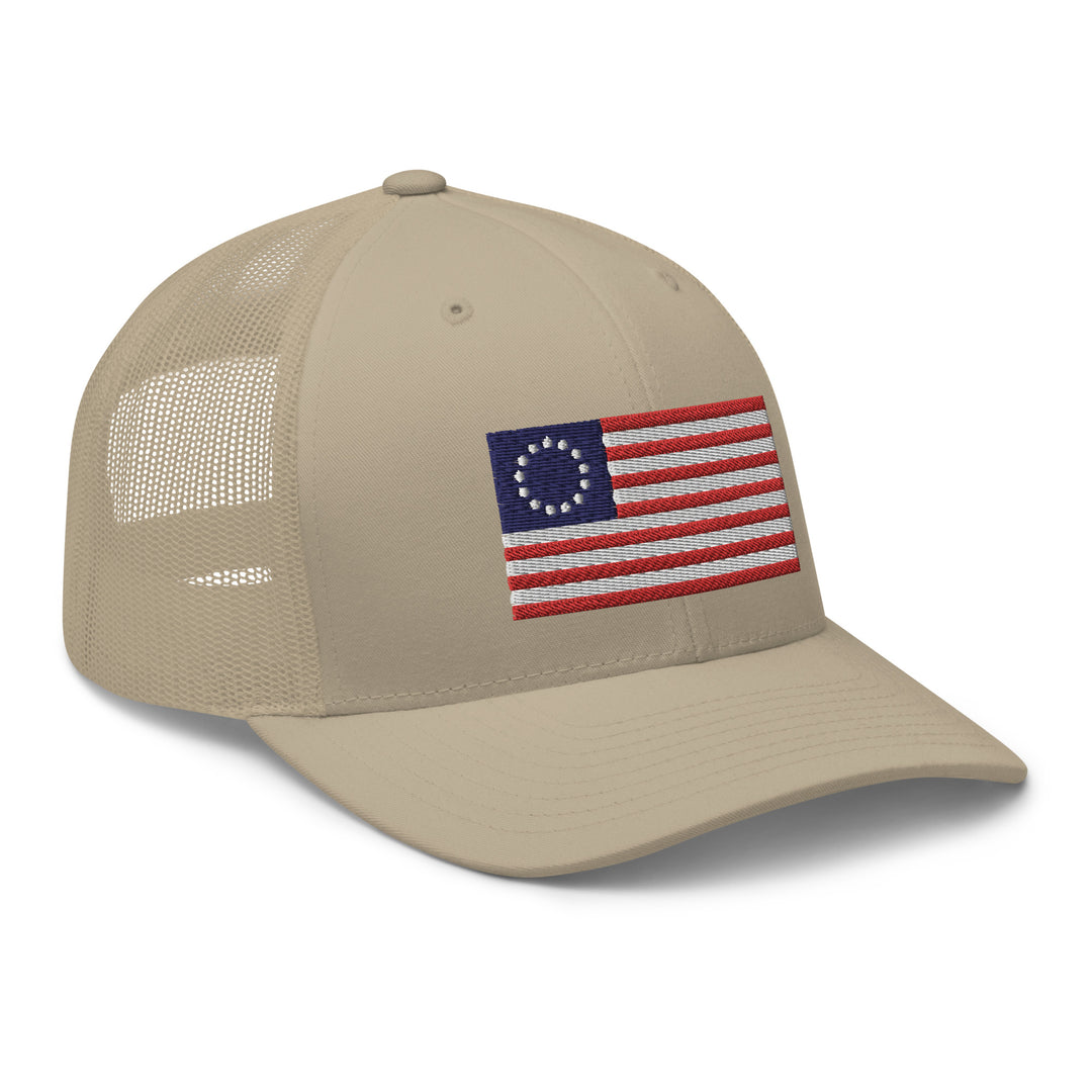 Trucker Cap Betsy Ross Flag (Embroidered Flag)