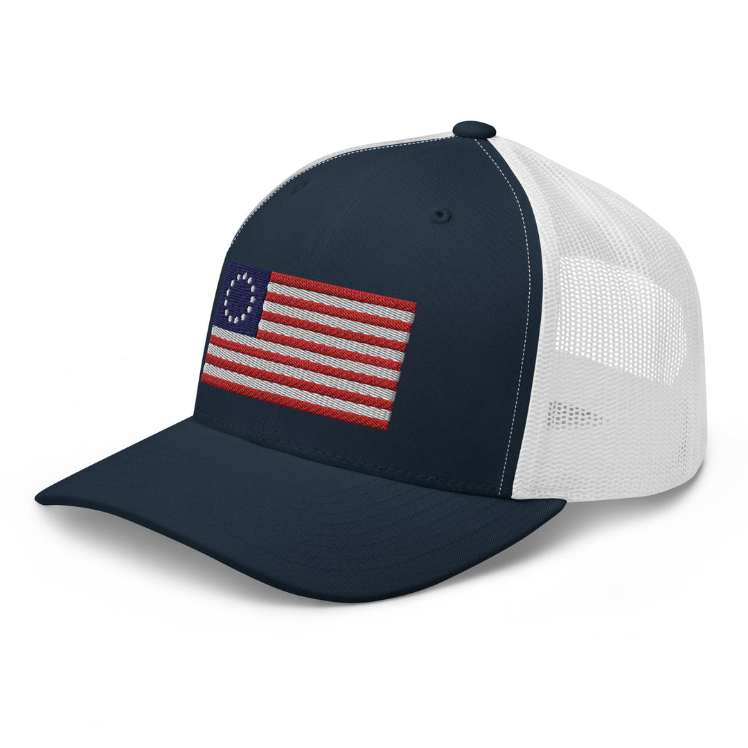 Trucker Cap Betsy Ross Flag (Embroidered Flag)