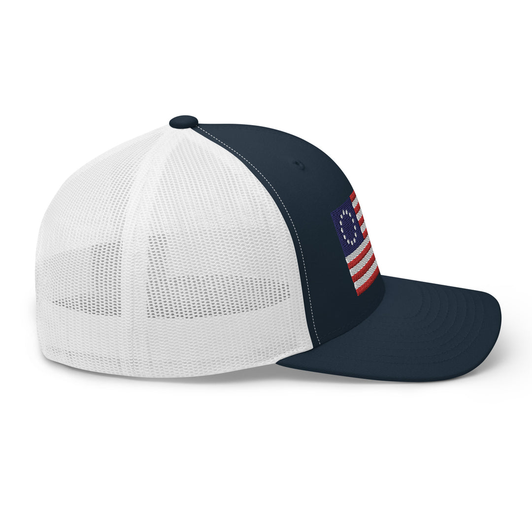 Trucker Cap Betsy Ross Flag (Embroidered Flag)