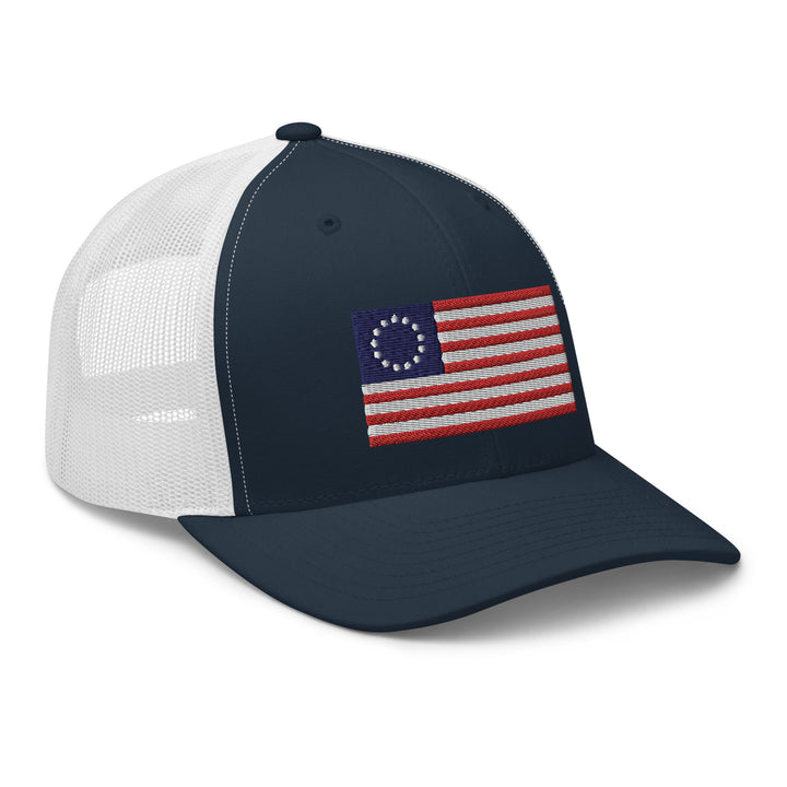 Trucker Cap Betsy Ross Flag (Embroidered Flag)