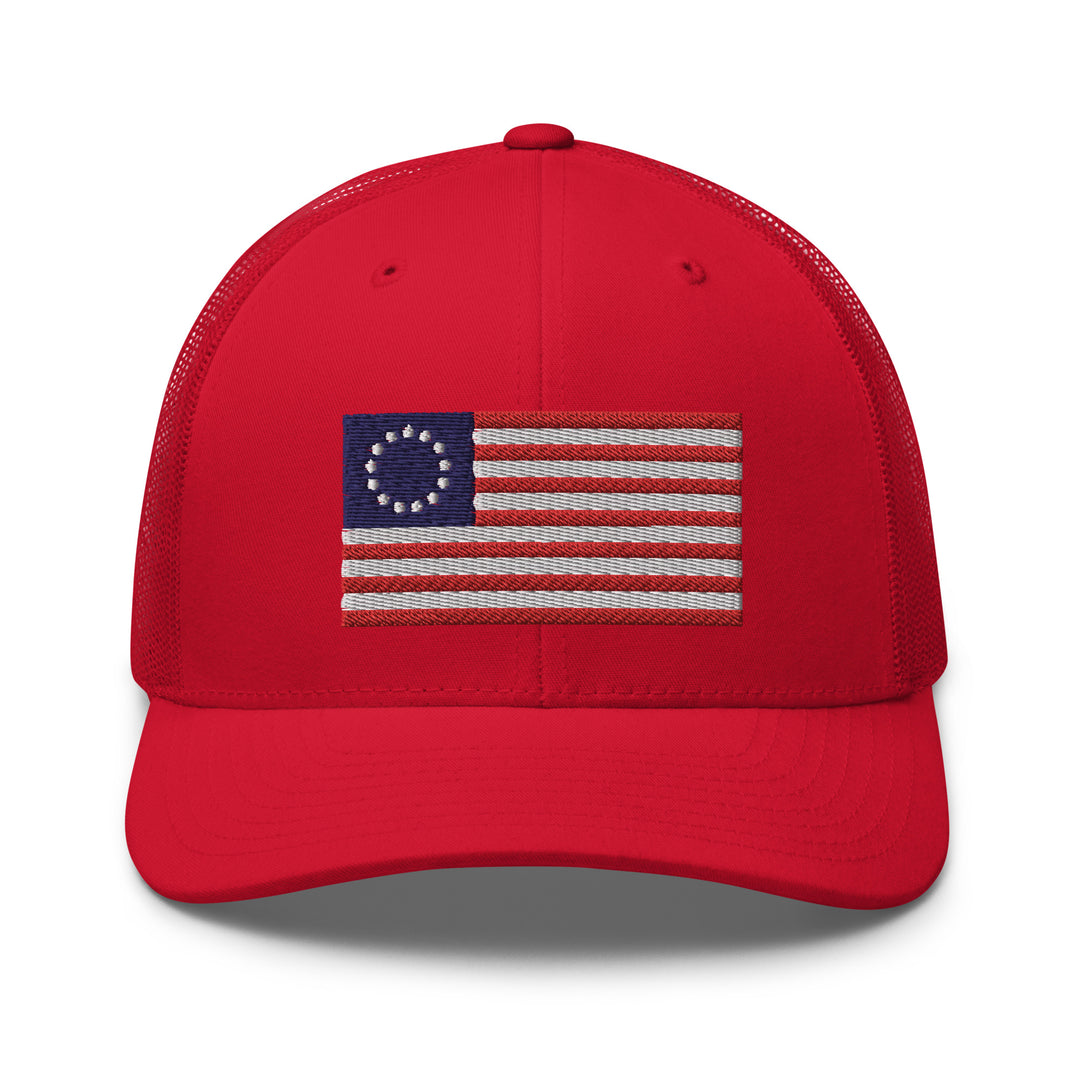 Trucker Cap Betsy Ross Flag (Embroidered Flag)