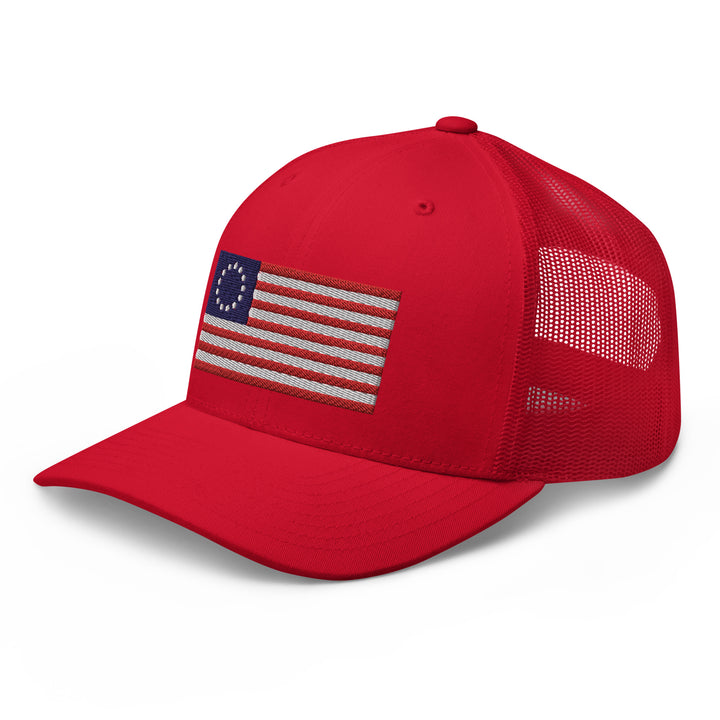 Trucker Cap Betsy Ross Flag (Embroidered Flag)