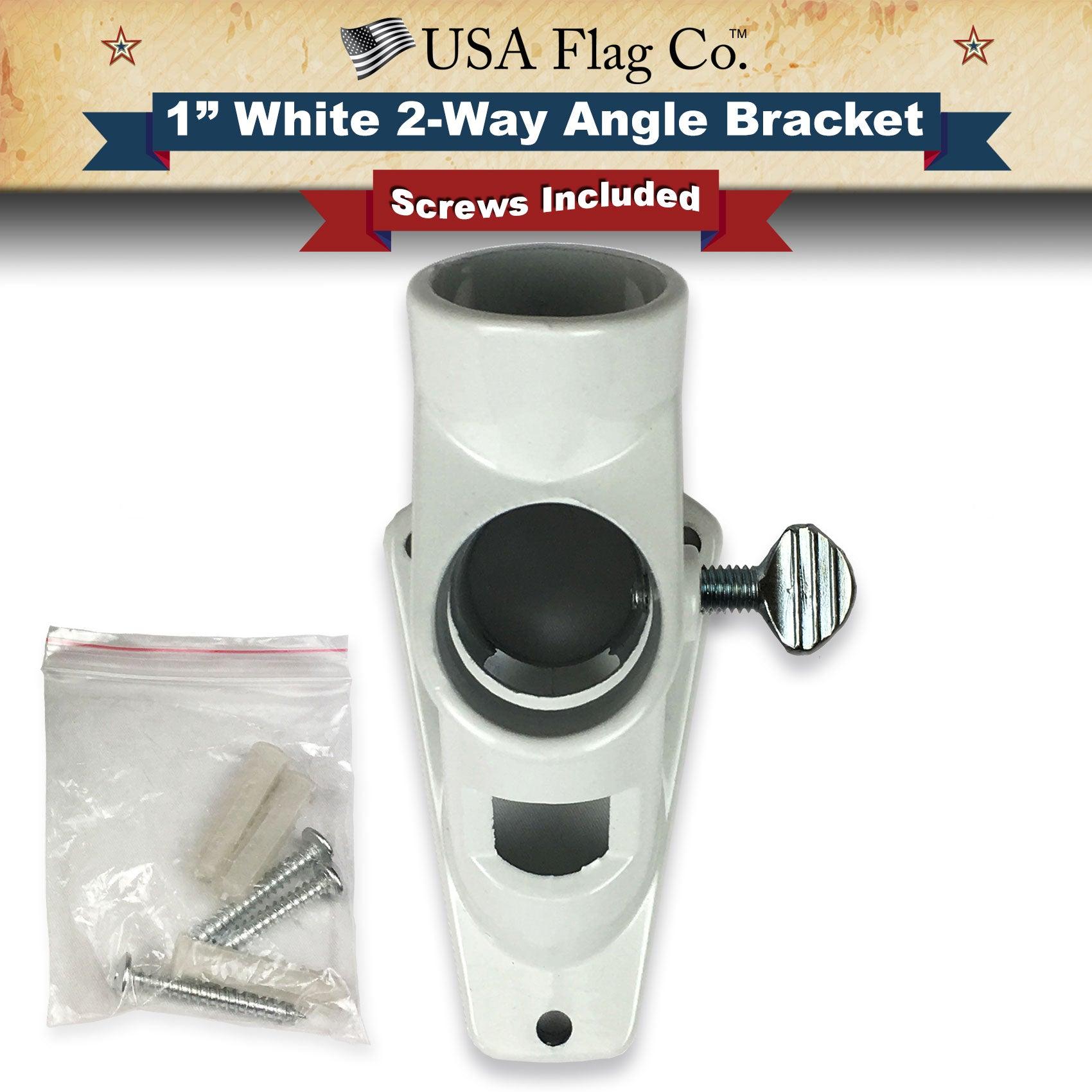 Adjustable Flag Pole Bracket Silver Aluminum Wall Mounted FlagPole Bracket Adjustable Flag Pole Bracket Silver Aluminum Wall Mounted FlagPole Bracket