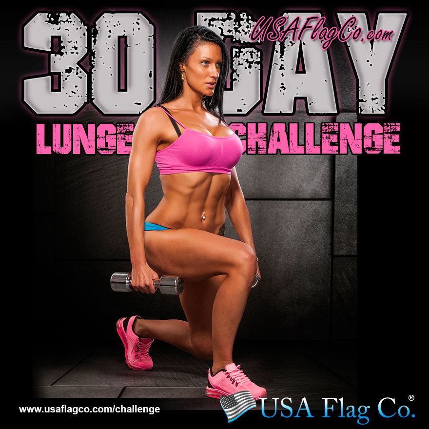 30 Day Lunge Challenge by USA Flag Co.