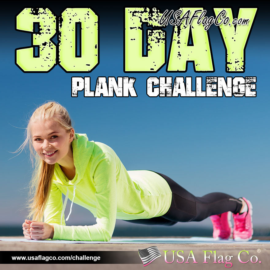  30 Day Plank Challenge by USA Flag Co. 
