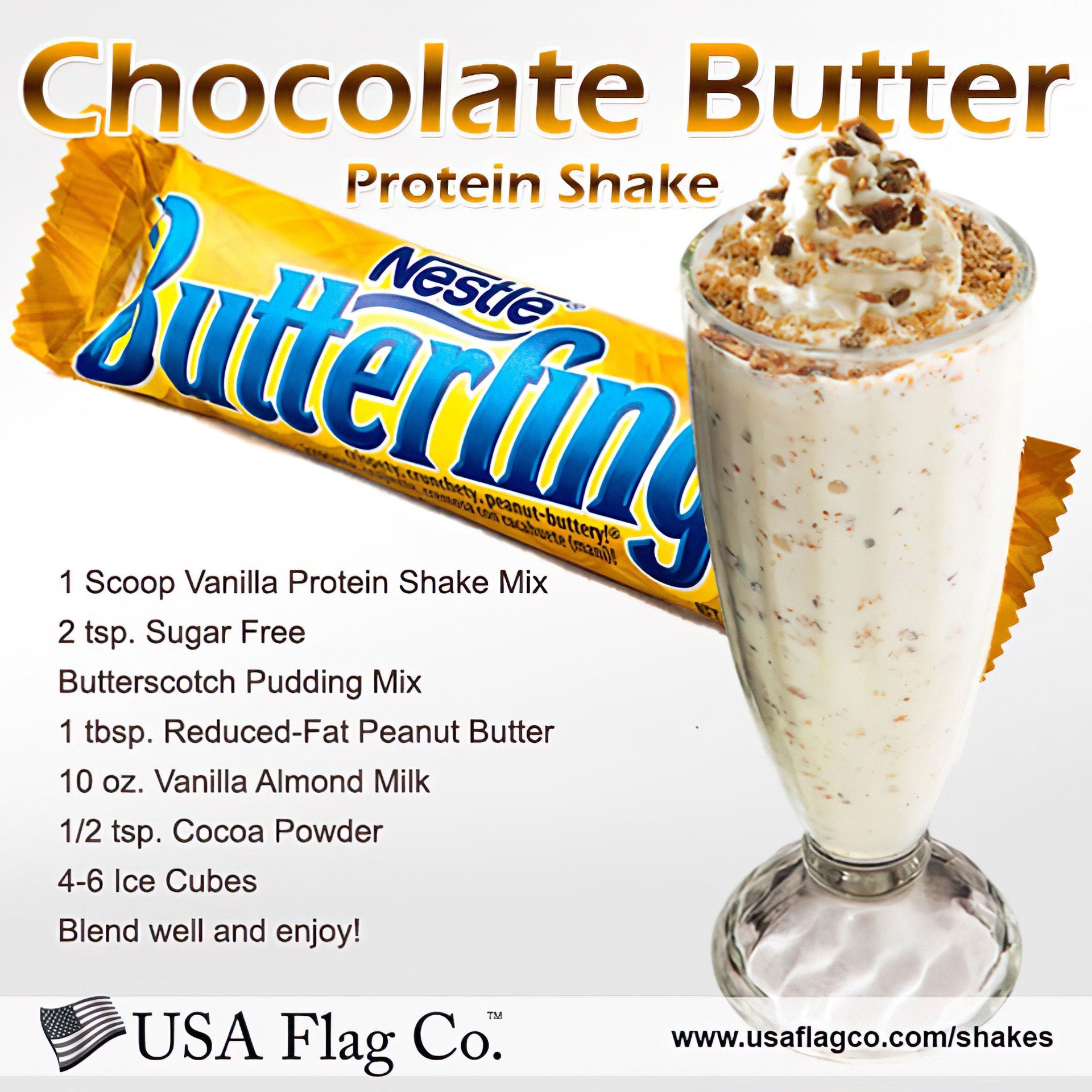 Ditch the boring breakfast and fuel your day with this Chocolate Butter Protein Shake.