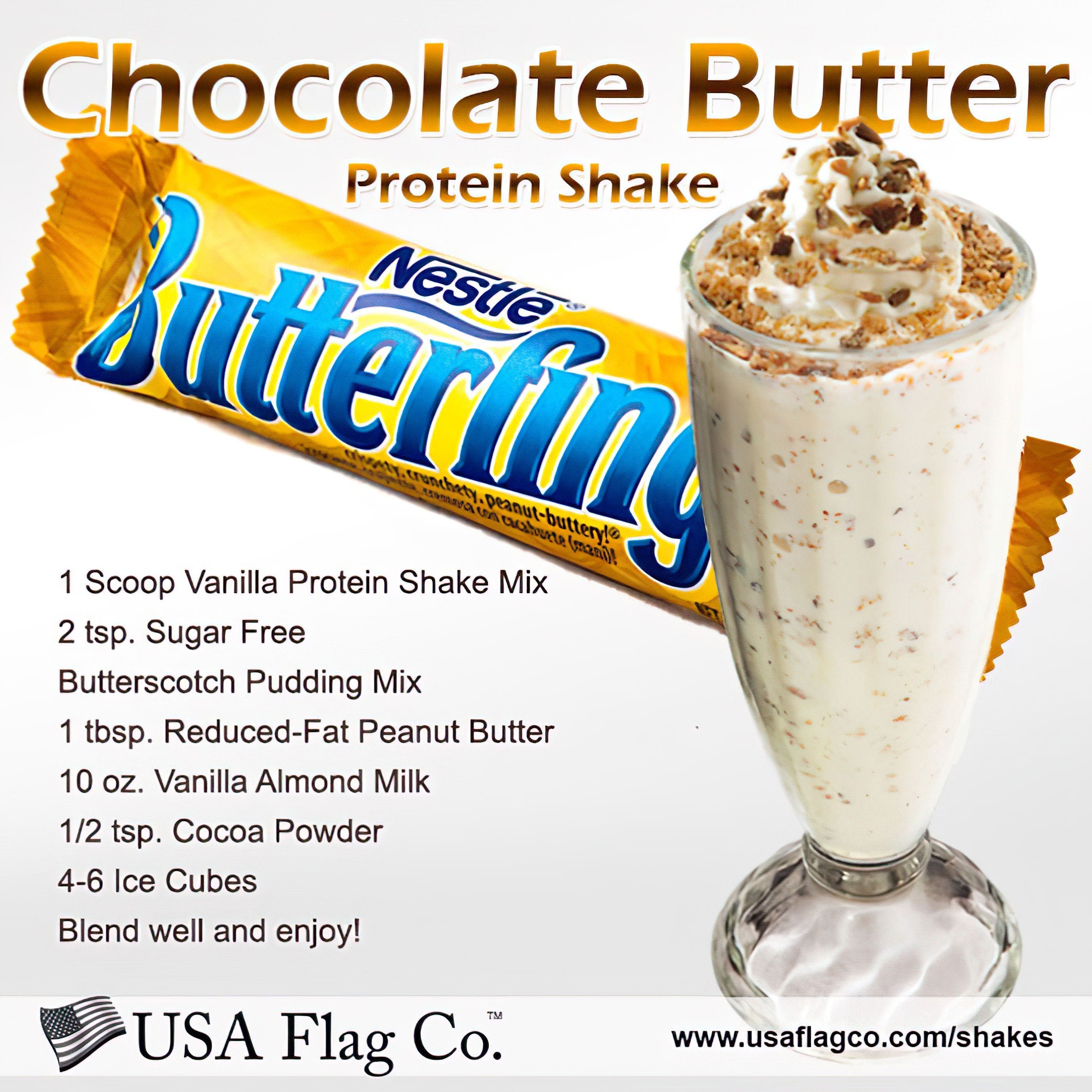 Ditch the boring breakfast and fuel your day with this Chocolate Butter Protein Shake.