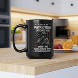 American Soldier Patriotism Mug 15 oz - Black
