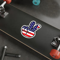 American Peace Sign Decal (indoor and outdoor use)