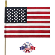 12x18 inch US Stick Flags | Small Handheld US Flags