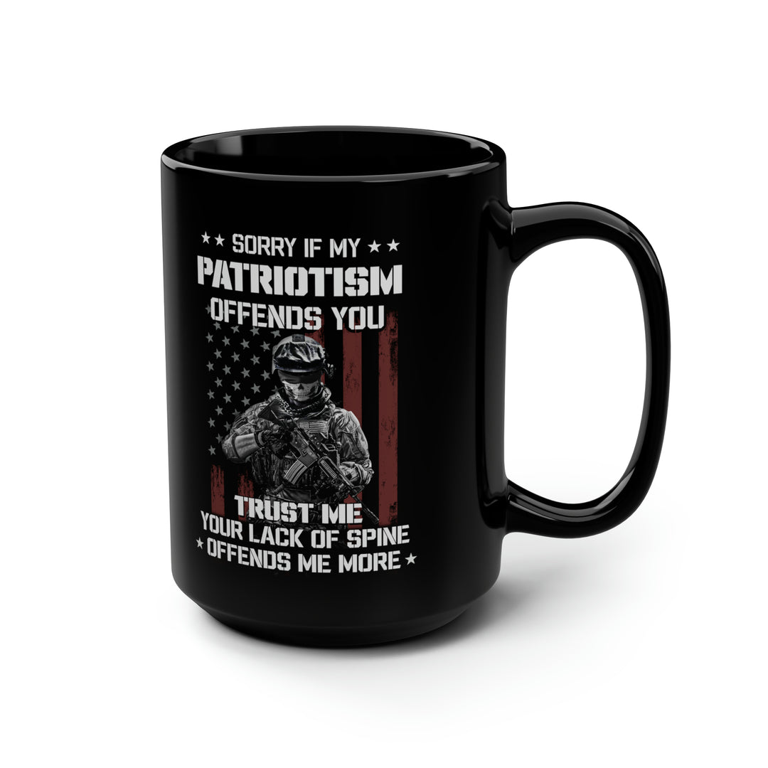 American Soldier Patriotism Mug 15 oz - Black