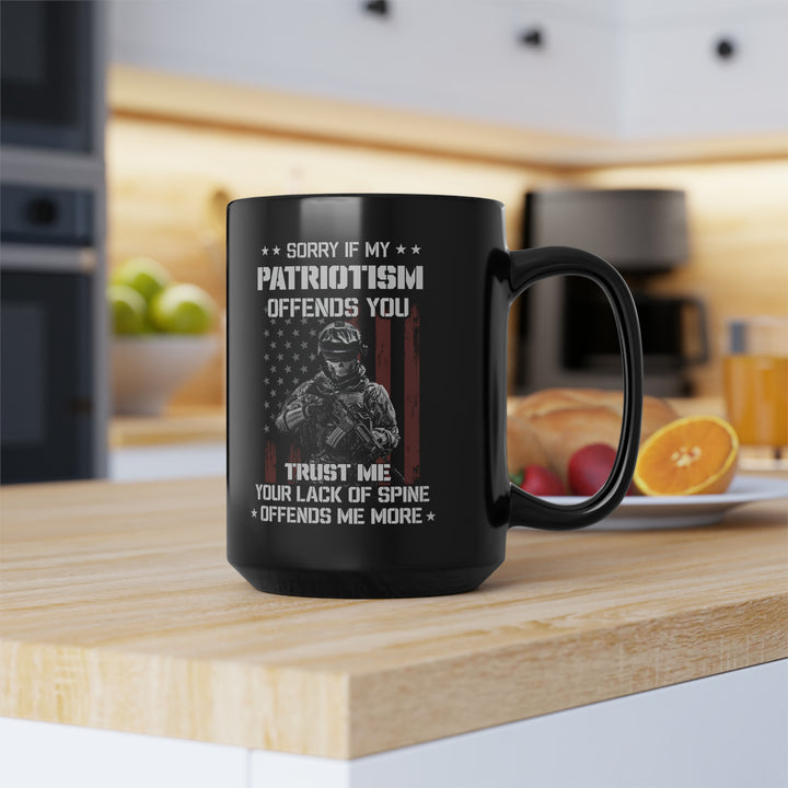 American Soldier Patriotism Mug 15 oz - Black