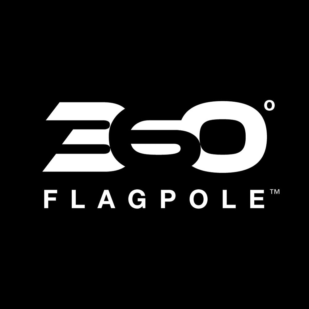 360 Flagpole logo on a black background