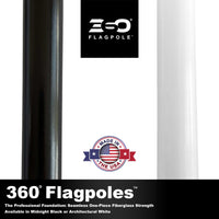 360 Flagpoles™ 6ft One-Piece Fiberglass Flagpole | 1" Diameter