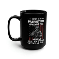 American Soldier Patriotism Mug 15 oz - Black