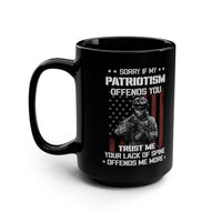 American Soldier Patriotism Mug 15 oz - Black