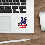 American Peace Sign Decal (indoor and outdoor use)