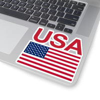 Red USA Flag Sticker