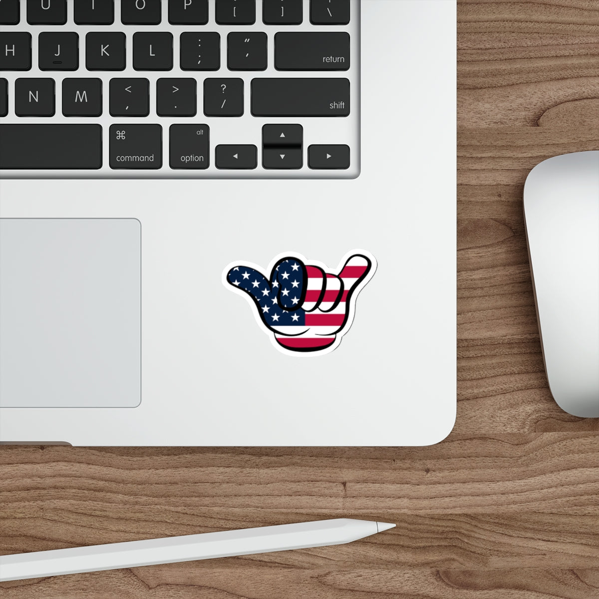 American Flag Hang Loose Hand Sign Decal (indoor and outdoor use)