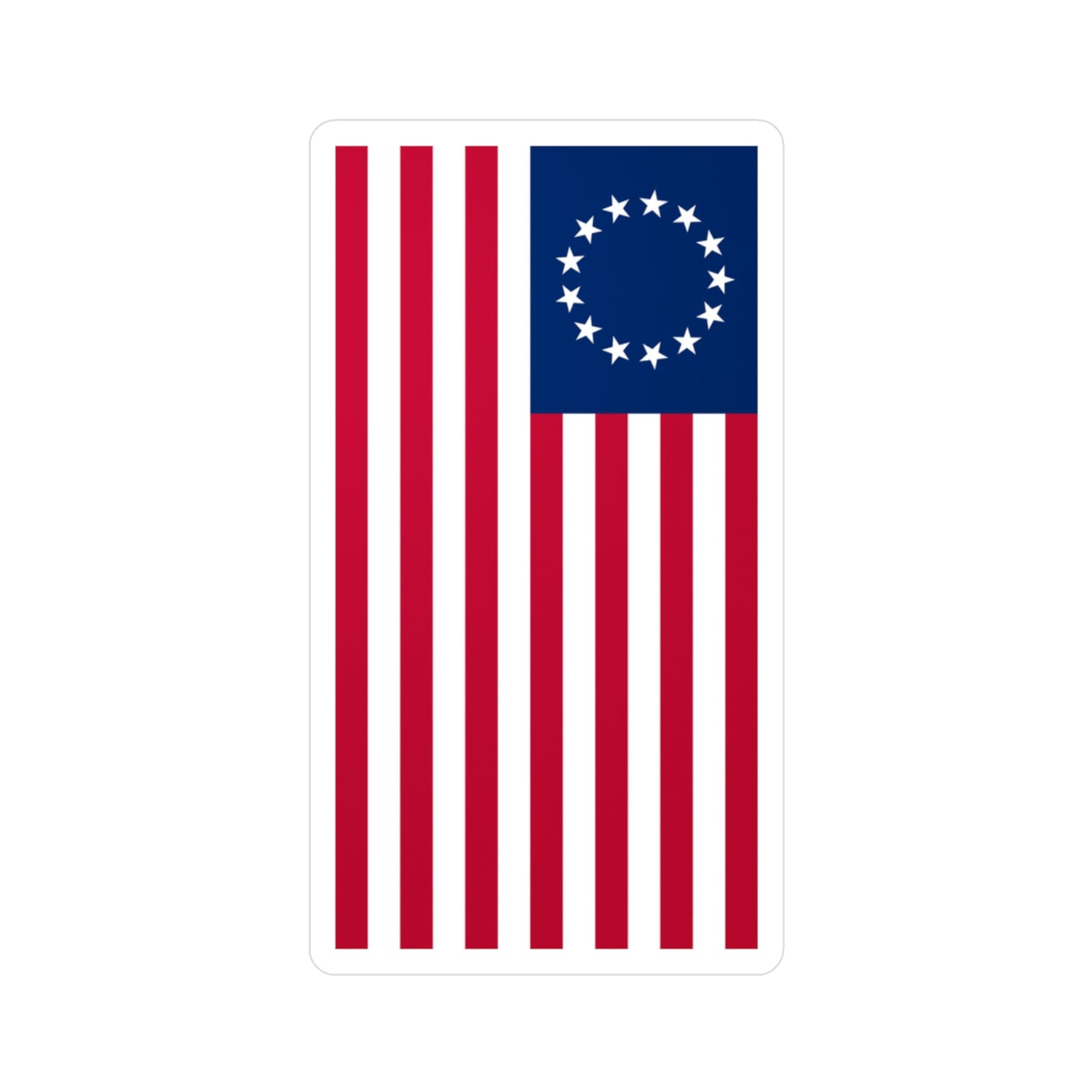 Betsy Ross Flag Decal (Right-side) (indoor and outdoor use)