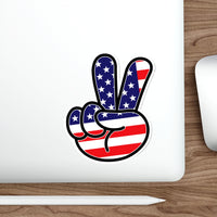 American Peace Sign Decal (indoor and outdoor use)