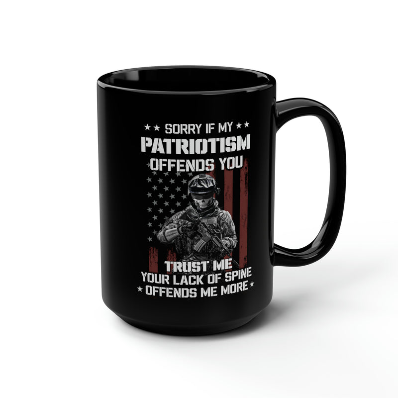 American Soldier Patriotism Mug 15 oz - Black