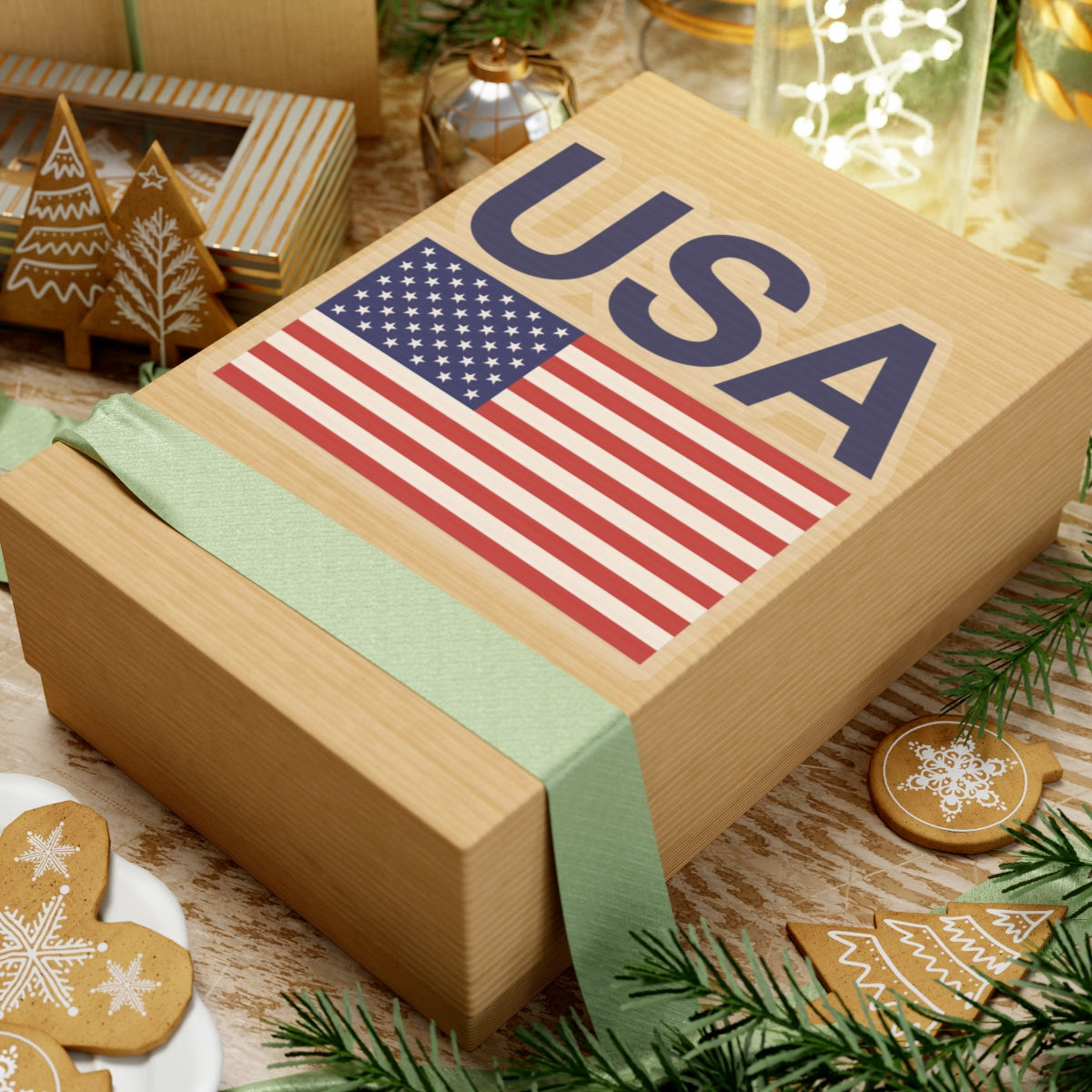 Blue USA Flag Sticker