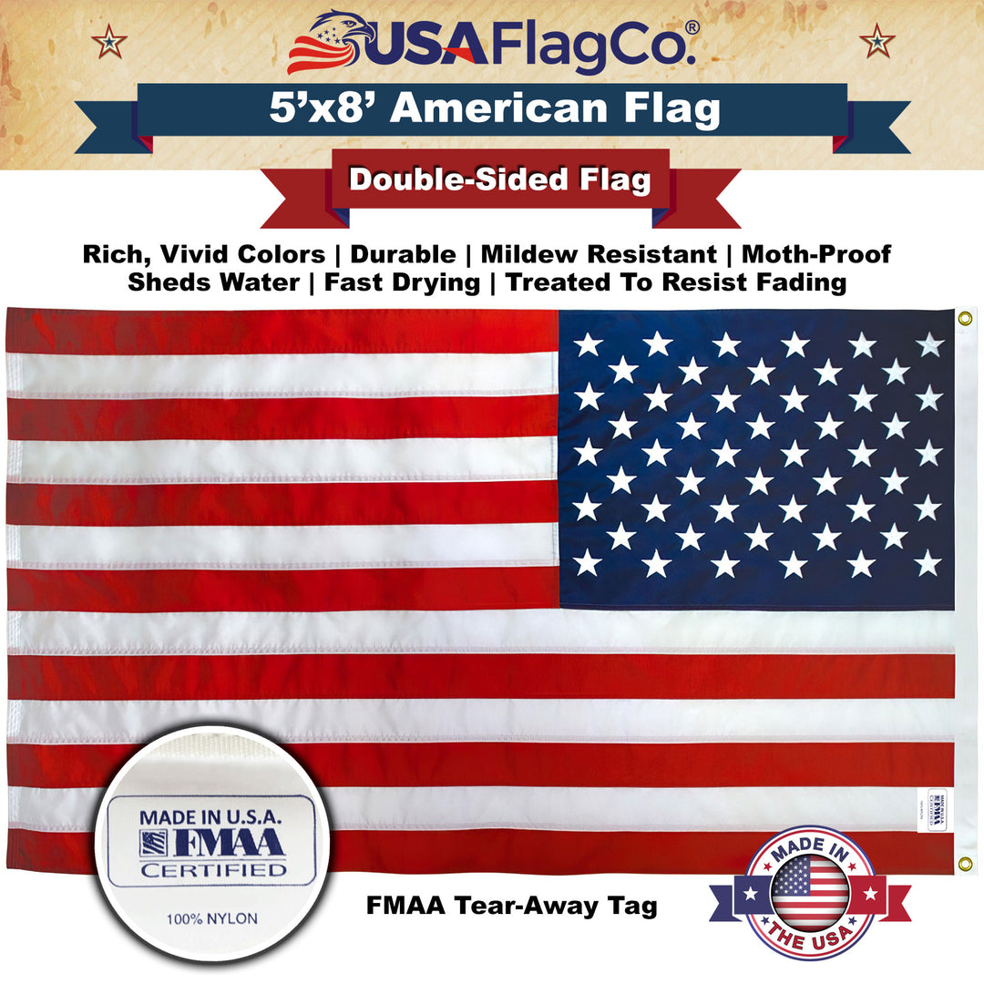 US Flag 5x8 Double Sided Flag
