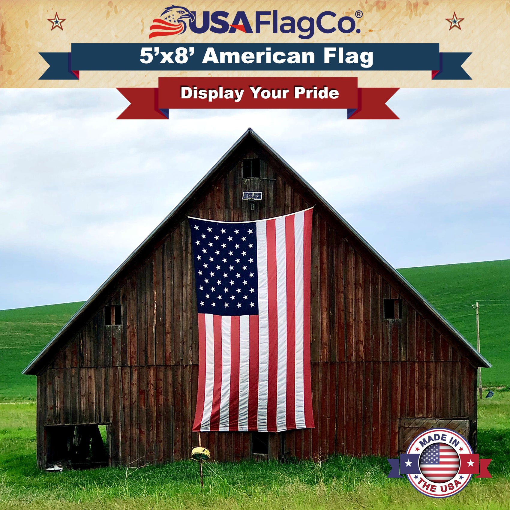 American Flag 5x8 Made in USA | Solar Shield Nylon – USA Flag Co.