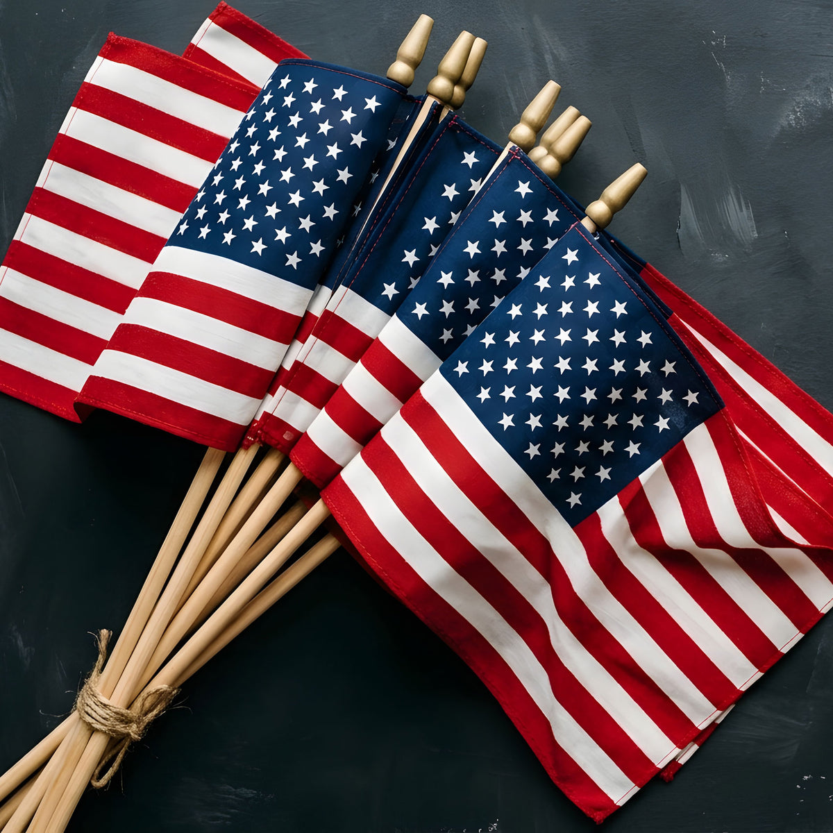 12x18 American Stick Flags in Bulk
