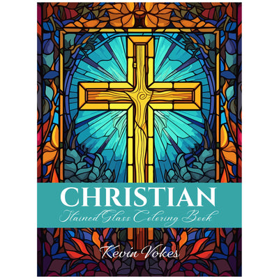 Christian Stained Glass Coloring Book by USA Flag Co.