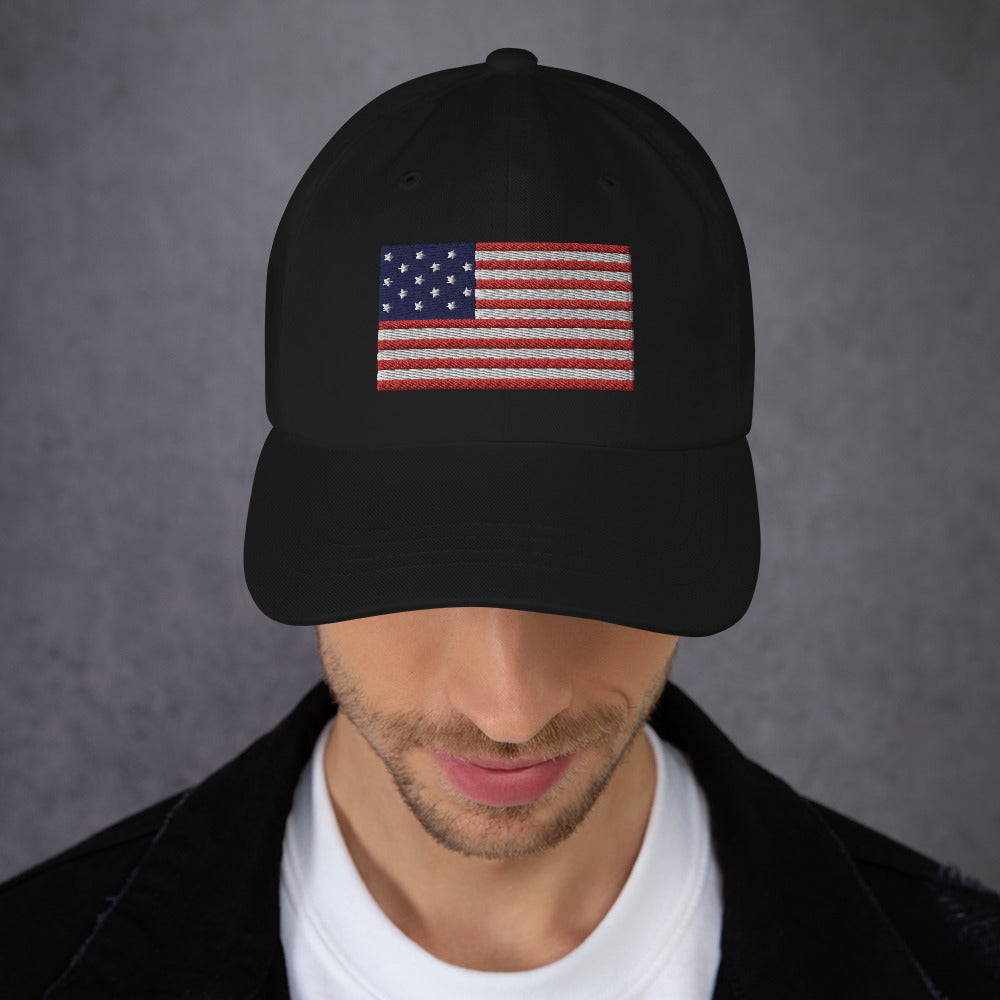 Dad Hat - Star Spangled Banner Flag (Embroidered Flag)