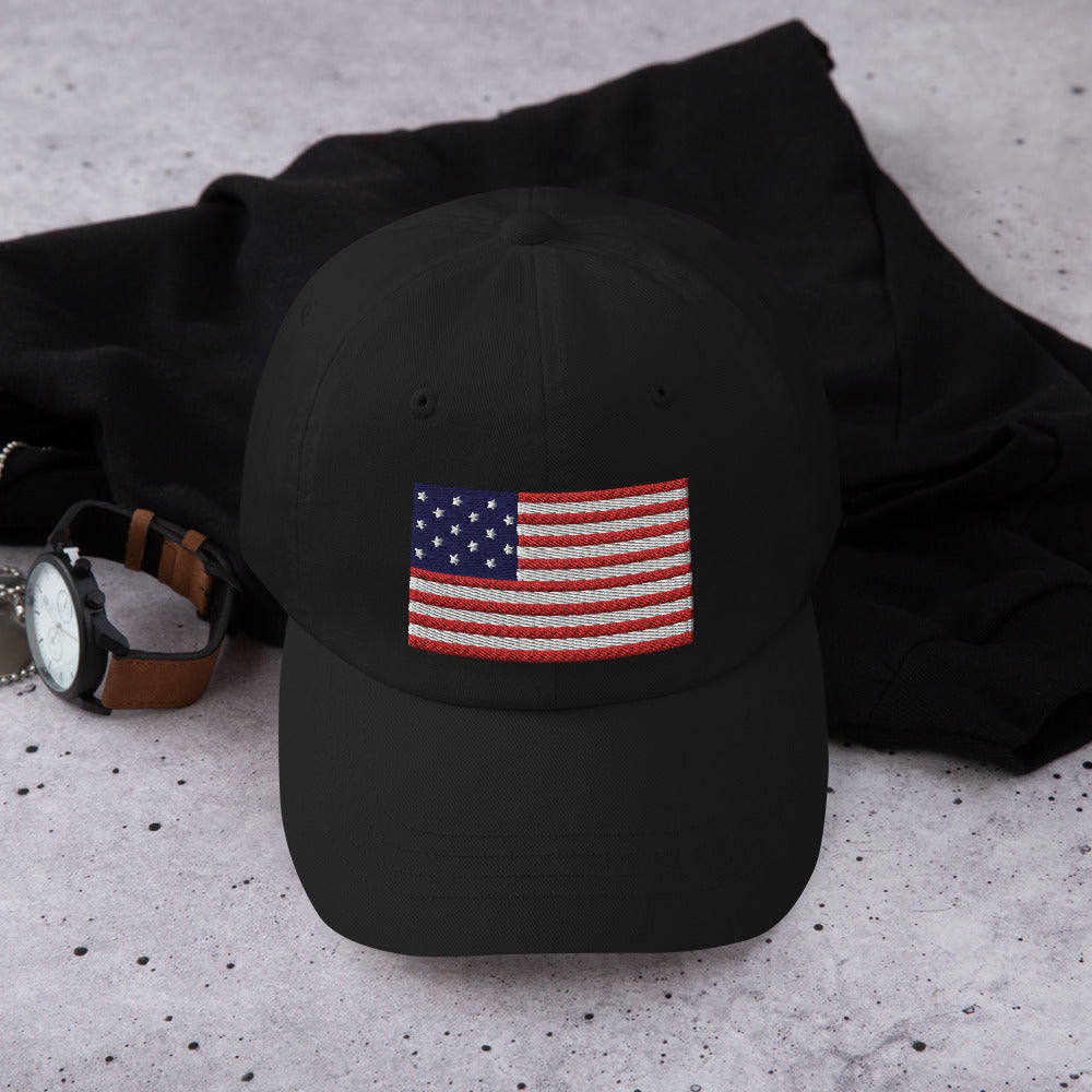 Dad Hat - Star Spangled Banner Flag (Embroidered Flag)