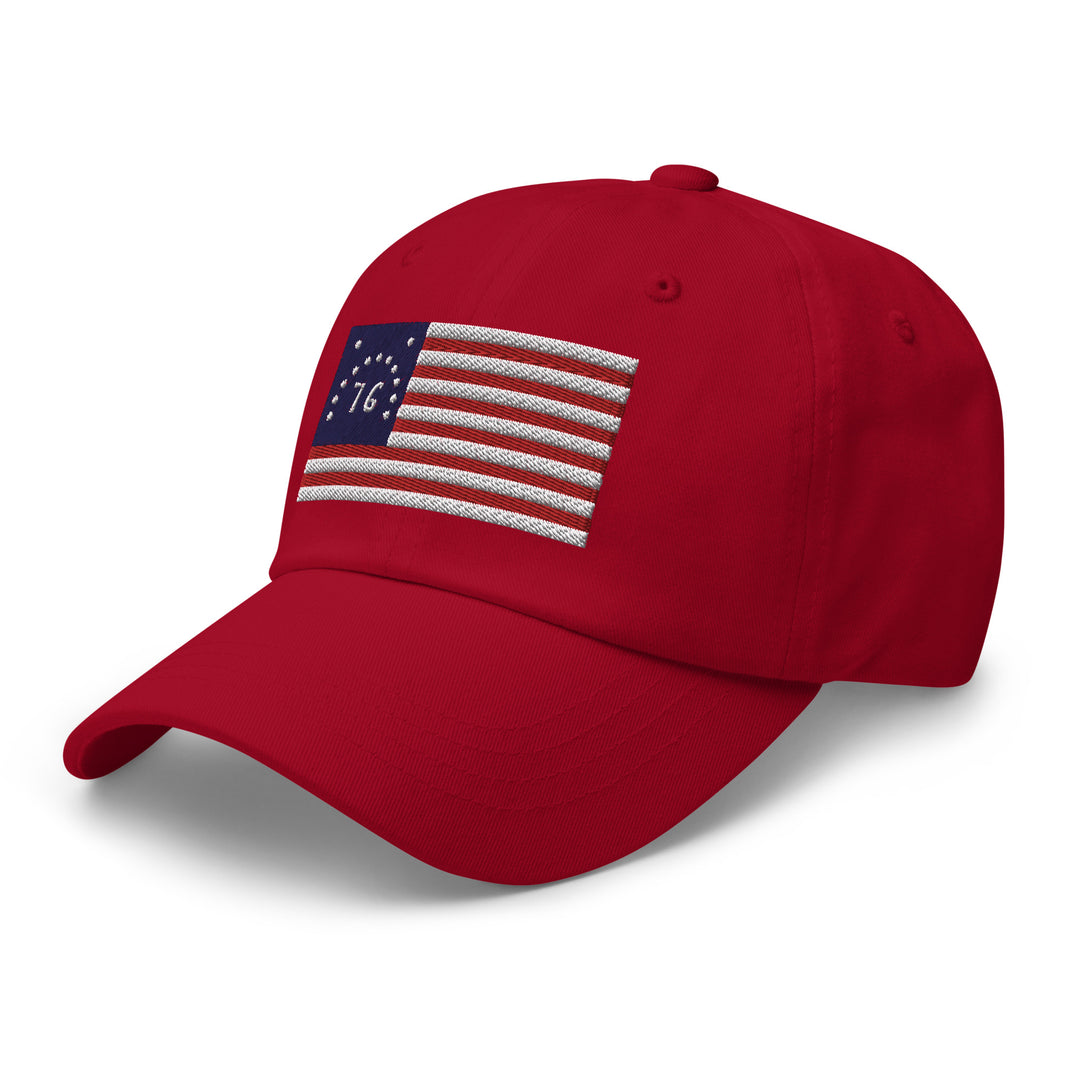 Dad Hat - Bennington Flag "1776" (Embroidered Flag)