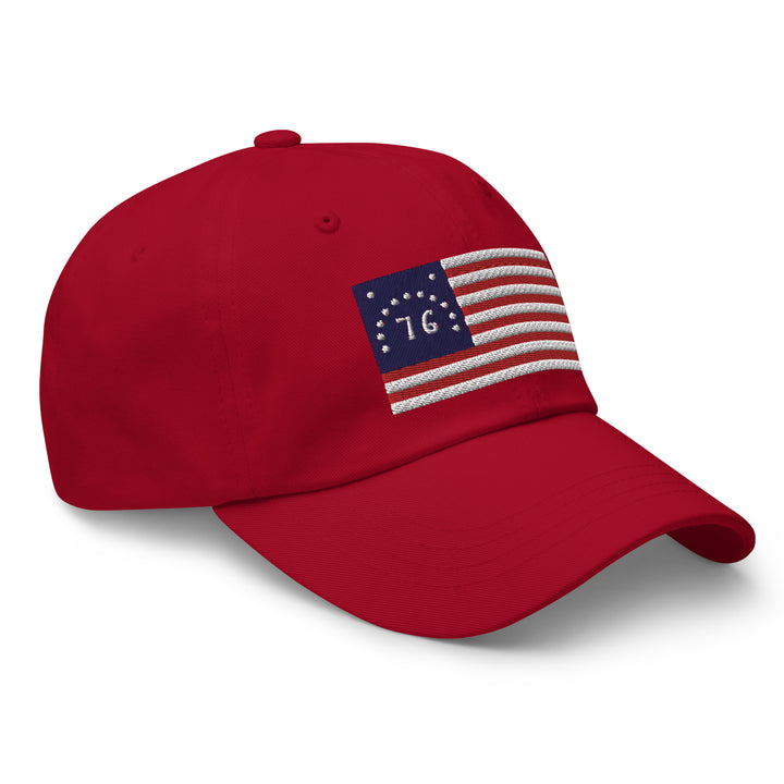 Dad Hat - Bennington Flag "1776" (Embroidered Flag)