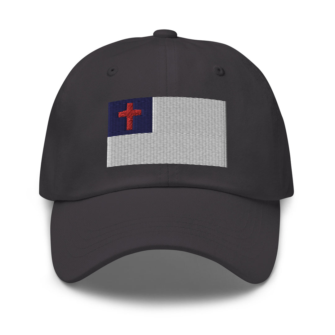 Dad Hat - Christian Flag (Embroidered Flag)