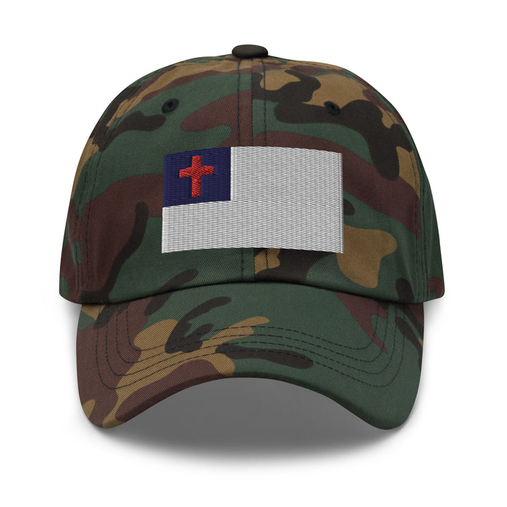 Dad Hat - Christian Flag (Embroidered Flag)