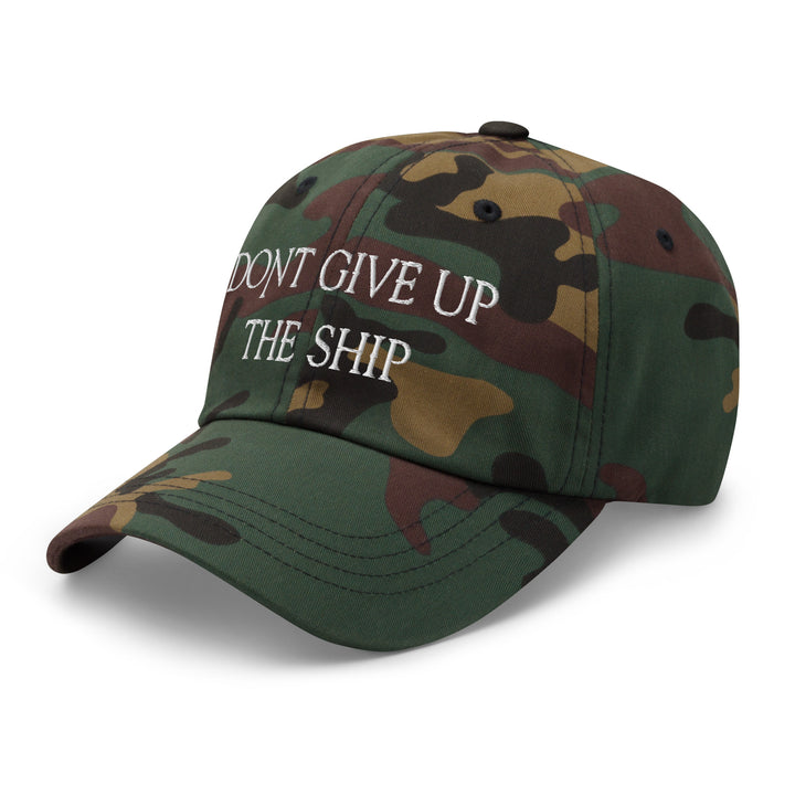 Dad Hat - Dont Give Up The Ship (White Embroidered)