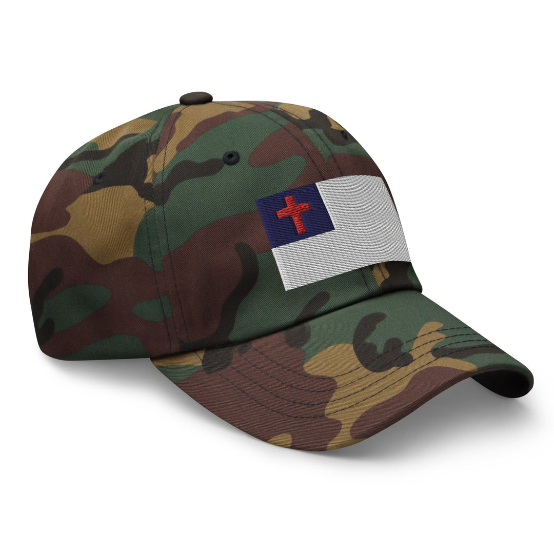 Dad Hat - Christian Flag (Embroidered Flag)