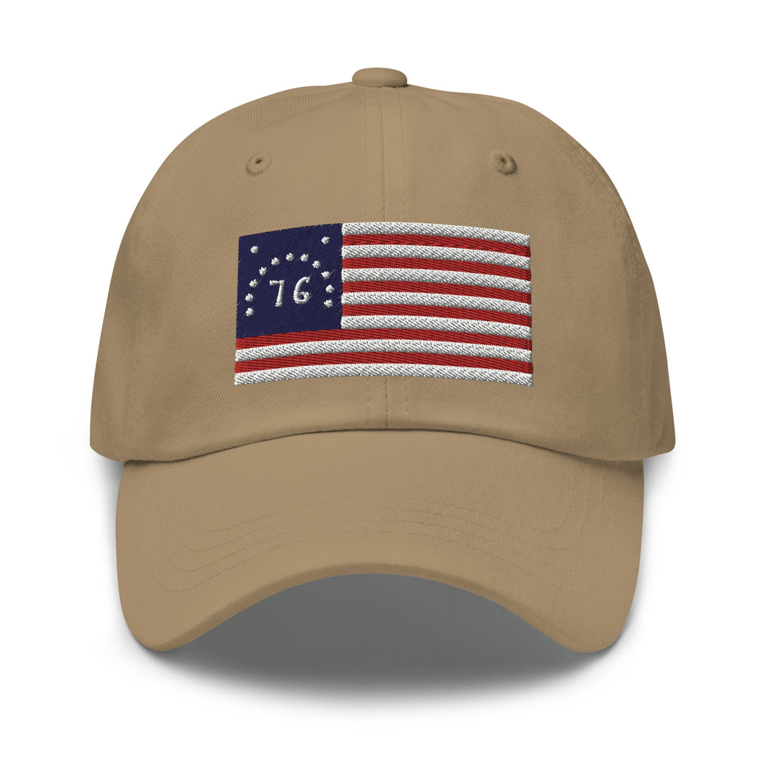 Dad Hat - Bennington Flag "1776" (Embroidered Flag)