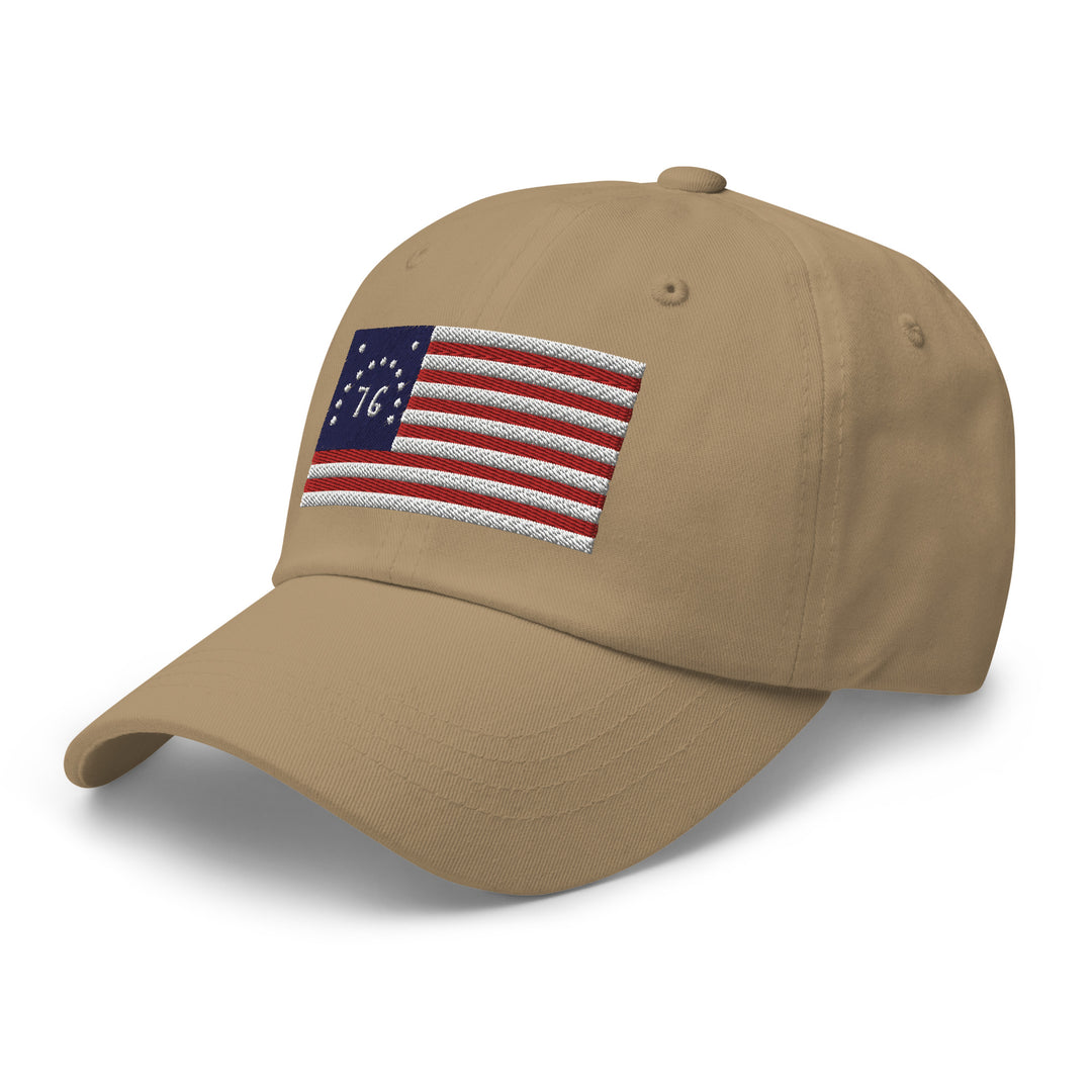 Dad Hat - Bennington Flag "1776" (Embroidered Flag)