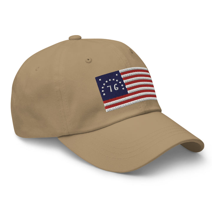 Dad Hat - Bennington Flag "1776" (Embroidered Flag)